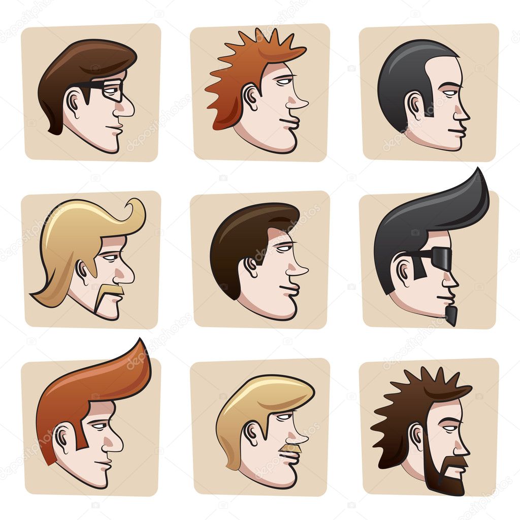 Cartoon men heads Stock Vector Image by ©petovarga #16265011 Cartoon men heads Stock Vector Image by ©petovarga #16265011