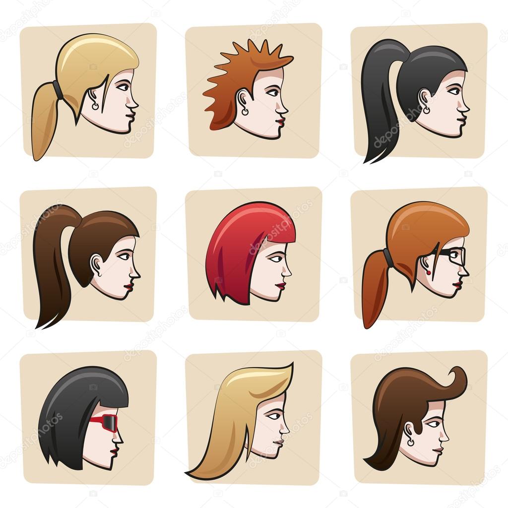 Cartoon women heads Stock Vector Image by ©petovarga #18831509 Cartoon women heads Stock Vector Image by ©petovarga #18831509