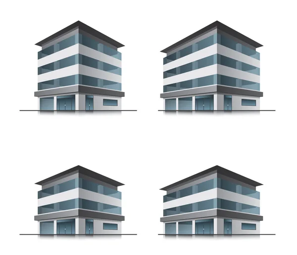 Hotel eller office byggnader — Stock vektor