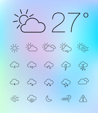 ince hava Icon set
