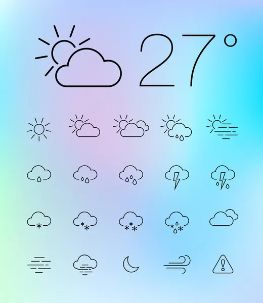 ince hava Icon set