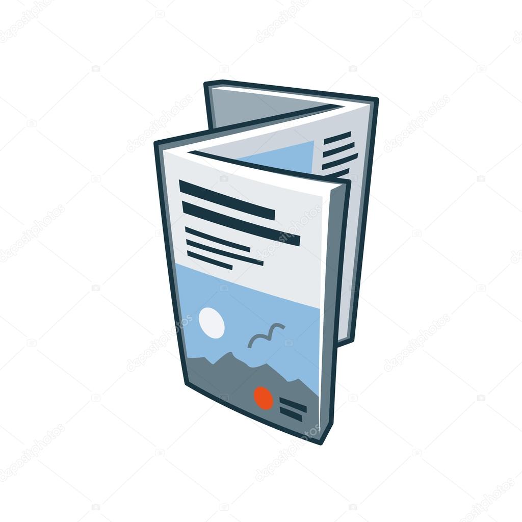 folleto o volante icono de estilo de dibujos animados archivo icono flyers