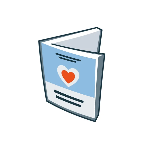 Invitation love card icon in cartoon style — Stock Vector