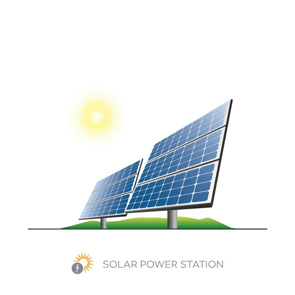 Solar power station — Stock Vector