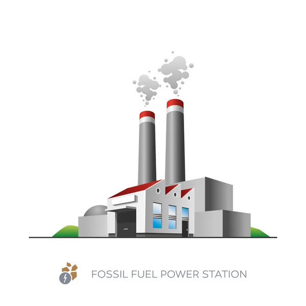 Moc stacji paliw kopalnych — Wektor stockowy