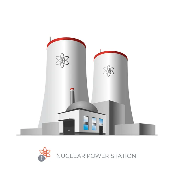 Nuclear power plant — Stock Vector