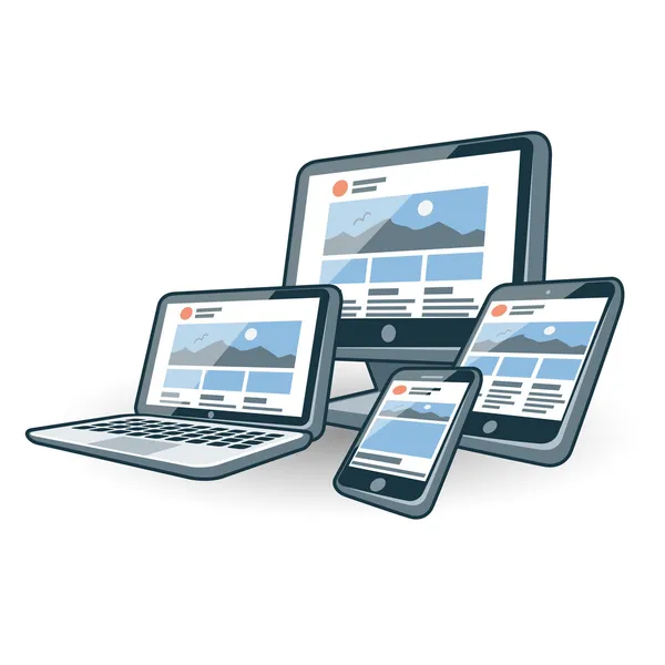 yanıt veren Web sitesi tasarımı farklı elektronik cihazlar