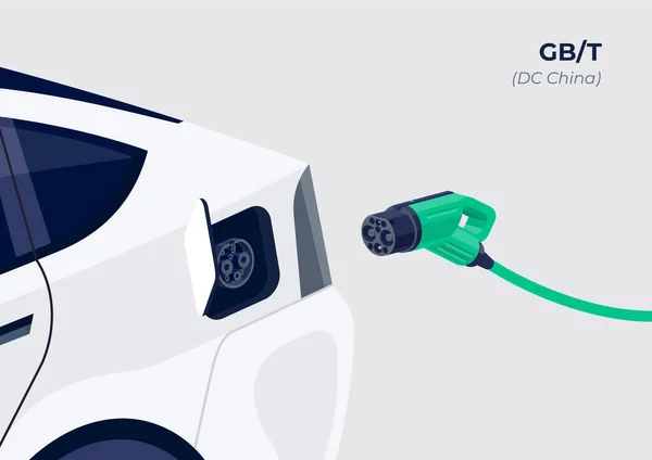 China Standard Charging Connector Plug Socket Opened Electric Battery Vehicle — ストックベクタ