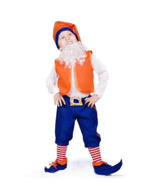 gnome maskeli komik çocuğu