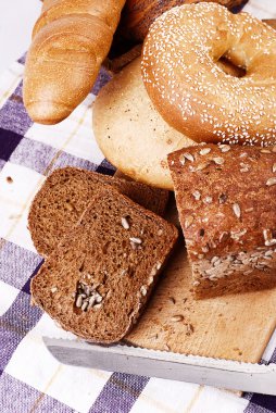 Still life with different kinds of bread clipart