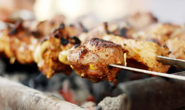 Meat on the grill — Stock Photo, Image