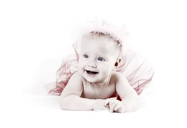 Feliz sorrindo bebê menina — Fotografia de Stock
