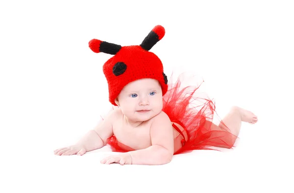 Schattige baby in grappige hoed — Stockfoto