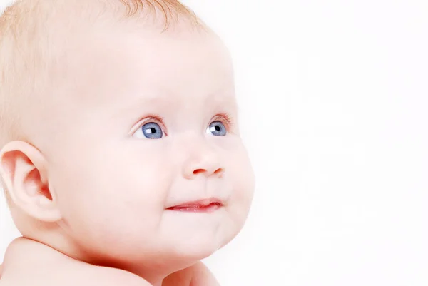 Petit portrait de bébé aux yeux bleus — Photo