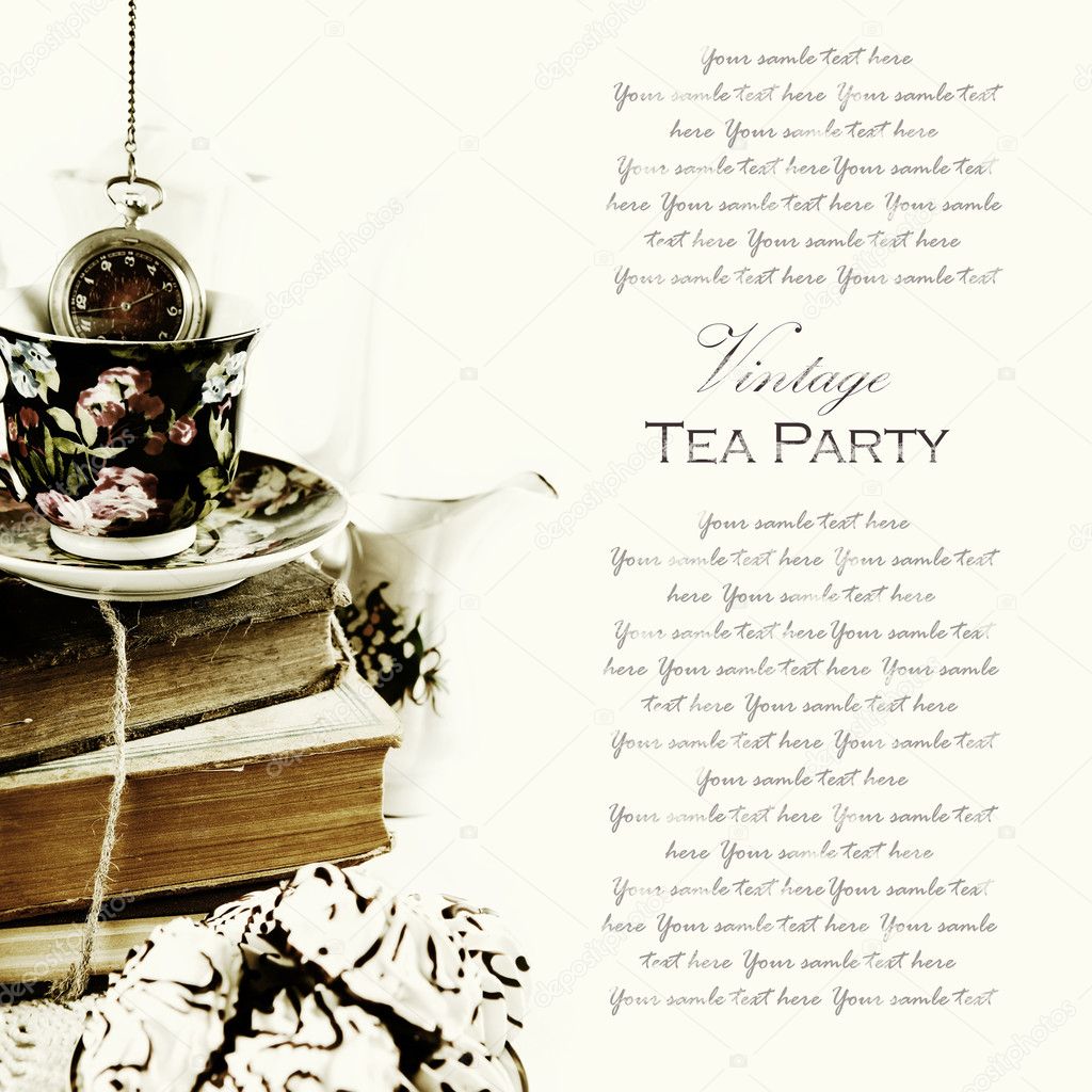 Vintage traditional english tea party background