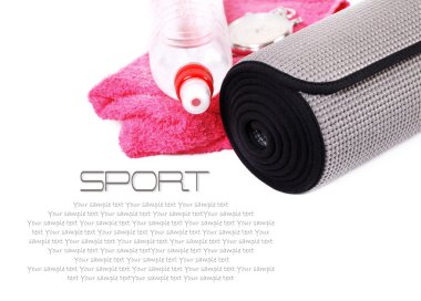 arka plan ile spor ekipmanları