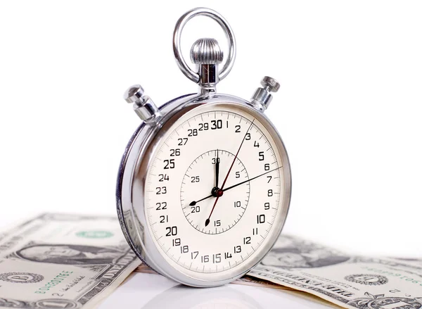 Para ile büyük kronometre — Stok fotoğraf