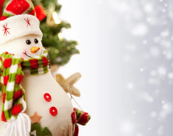 Background with snowman — Stok fotoğraf