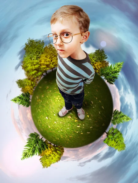 Concept image about green planet — Stock Photo, Image