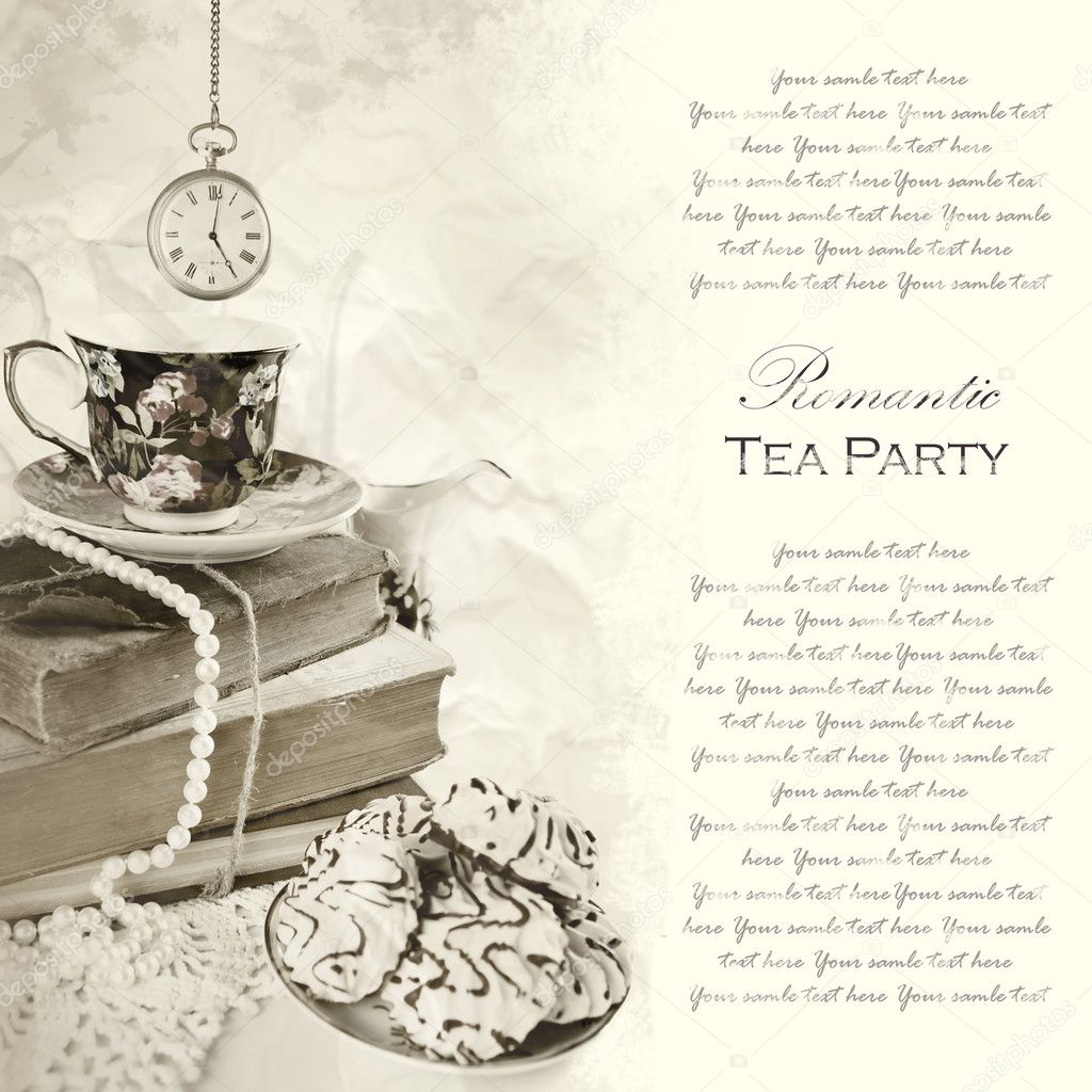 Tea Party Vintage Background Stock Photo By C Solovyova 23548031