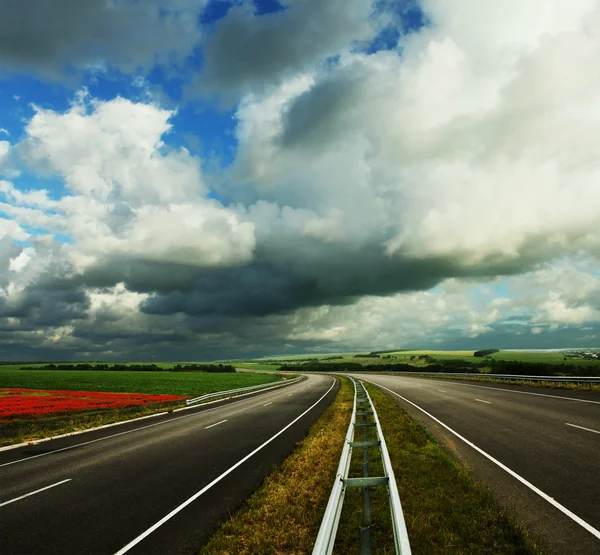 Boş yol peyzaj — Stok fotoğraf