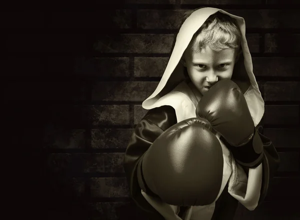 Unga boxare fighter porträtt — Stockfoto