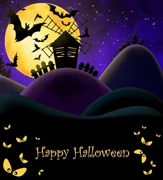 Happy HAlloween Postcard — Stock Photo, Image