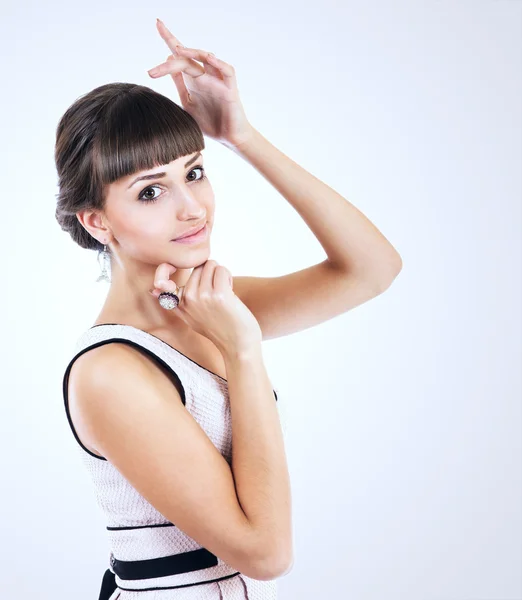 Perfecte schoonheid meisje portret — Stockfoto