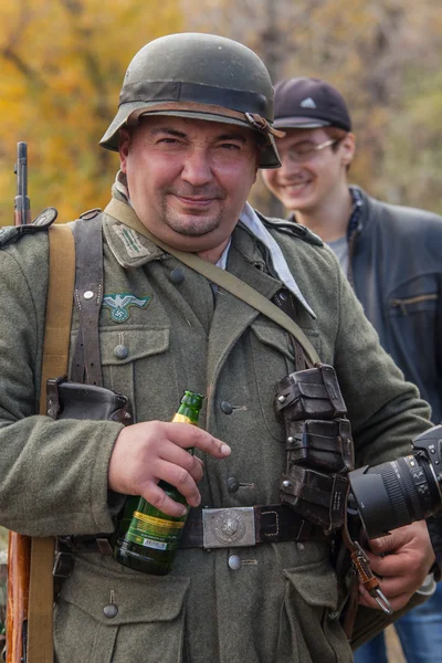 Miembros de la recreación histórica luchan por la liberación — Foto de Stock