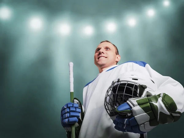 Ice hockey player in uniform — Stock Photo, Image