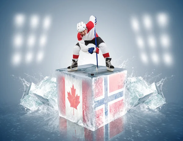 Hockey canada-Norvegia — Foto Stock