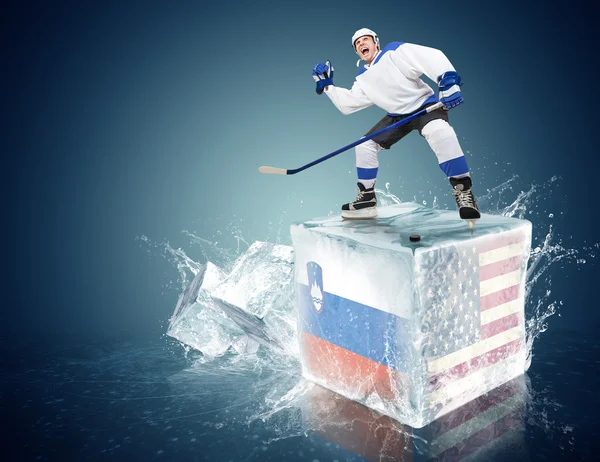 Hockey Slovakia-USA — Stock Photo, Image