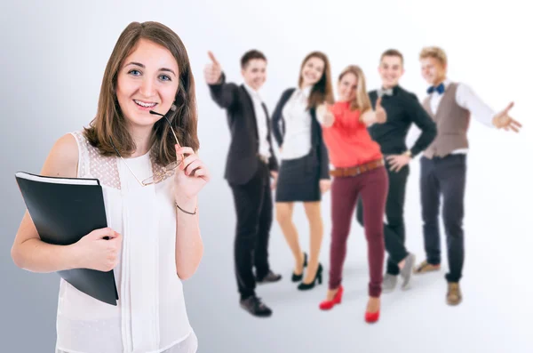 Happy students group — Stock Photo, Image