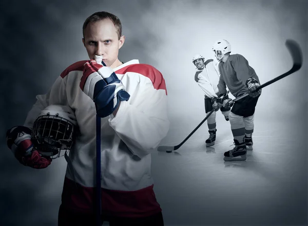 Hockey sobre hielo momento de juego — Foto de Stock