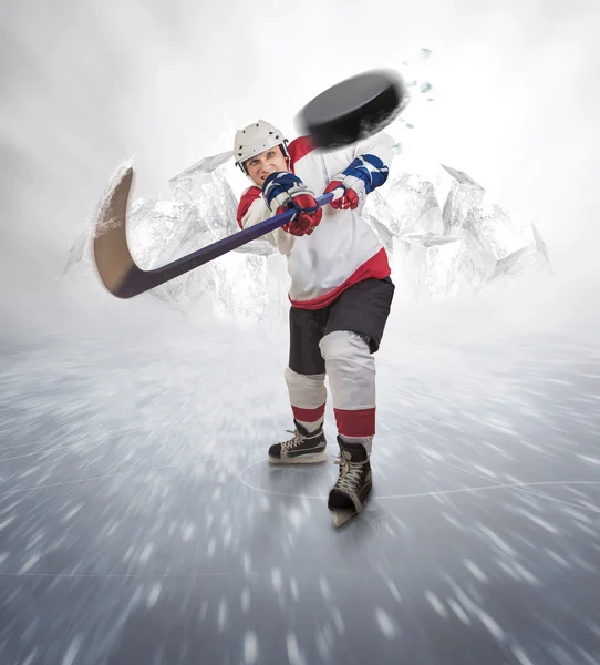 IJshockeyspeler — Stockfoto