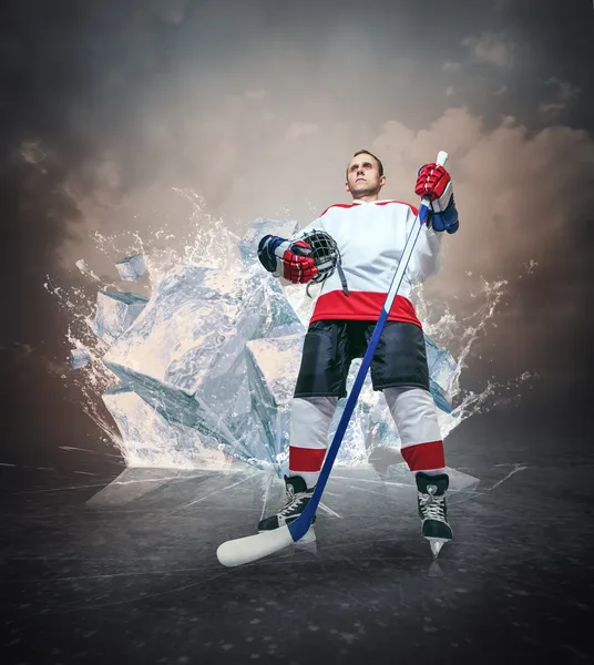 Hockeyspeler — Stockfoto