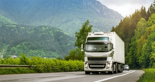 Vrachtwagen op de snelweg — Stockfoto