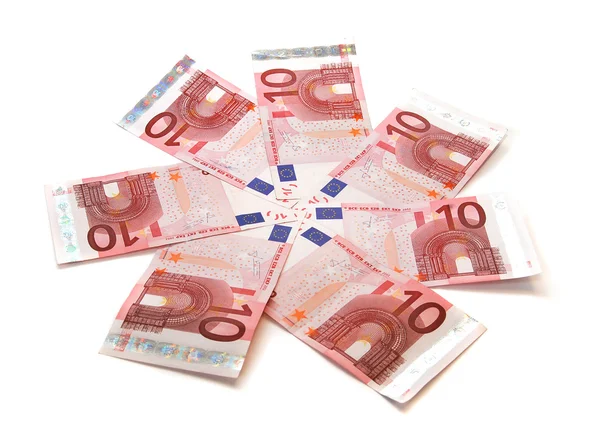 Billets de dix euros — Photo