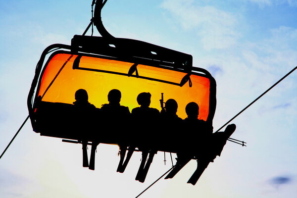 Orange cableway