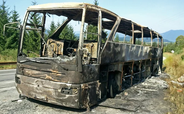 Combusted bus — Stock Photo, Image