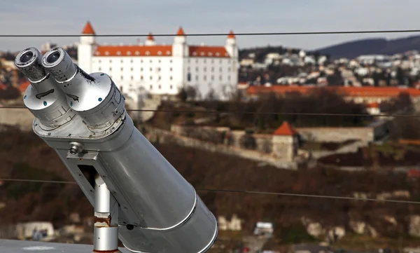 Телескоп и Братислава — стоковое фото