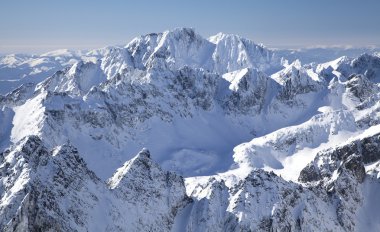 View from Lomnicky stit - peak in High Tatras mountains clipart