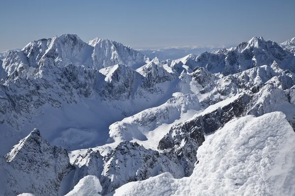 Vista de Lomnicky stit - pico em altas montanhas Tatras Fotografias De Stock Royalty-Free