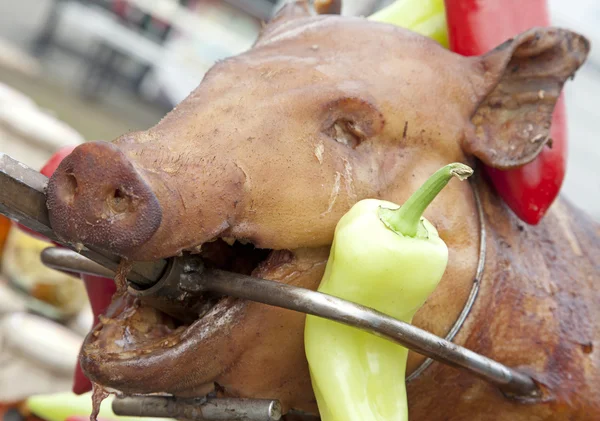 Запечена свиня — стокове фото