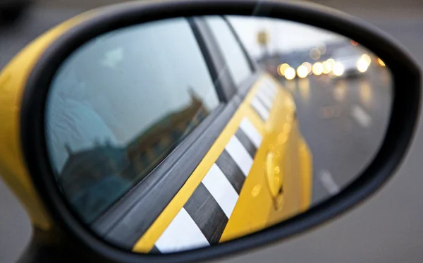 Taxi rearview mirror — Stock Photo, Image