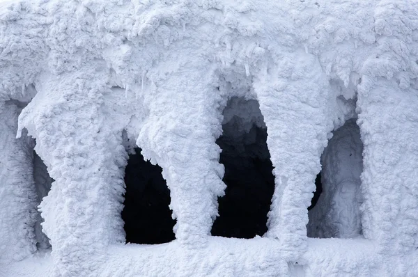 Замороженный РОТУНДА на холме Чопок - Низкие Татры — стоковое фото