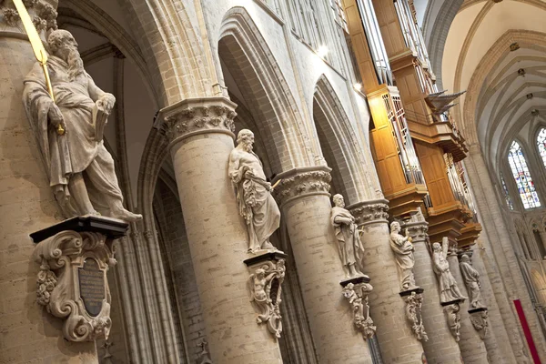 Catedral de San Miguel y Santa Gúdula en Brussel —  Fotos de Stock