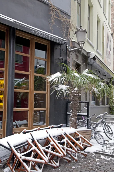 Snowy Antwerp — Stock Photo, Image