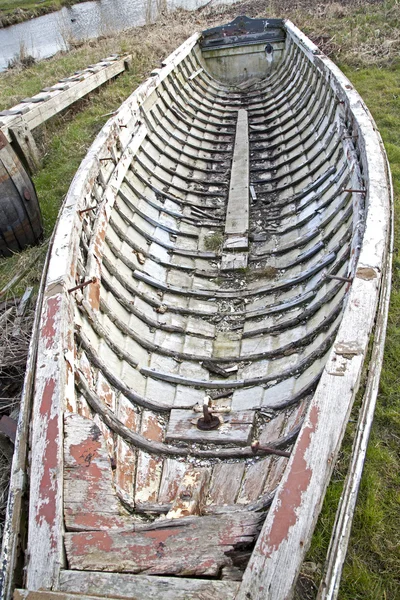 Old boat in Zaanse Schans museum — Stock Photo, Image