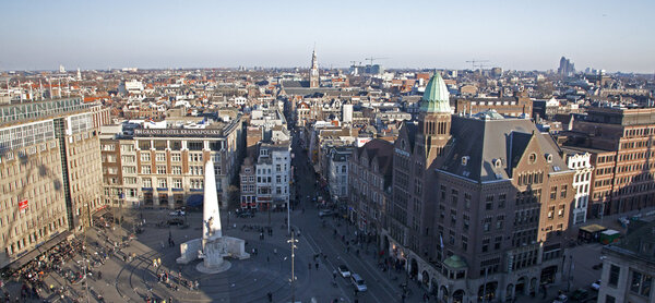 View from ferris wheel in Amsterdam